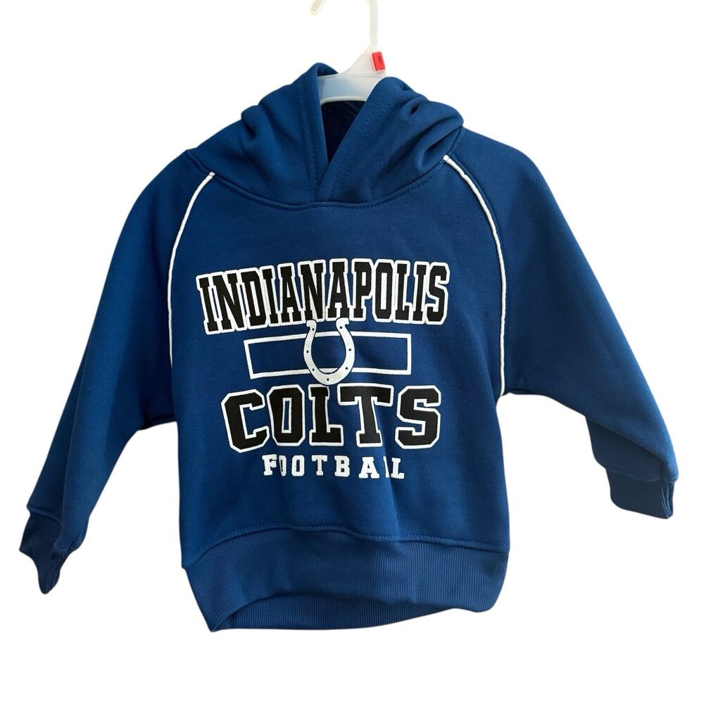 Indianapolis Colts Sweatshirt Hoodie Football NFL Blue Kids 12Mo,18Mo,2T